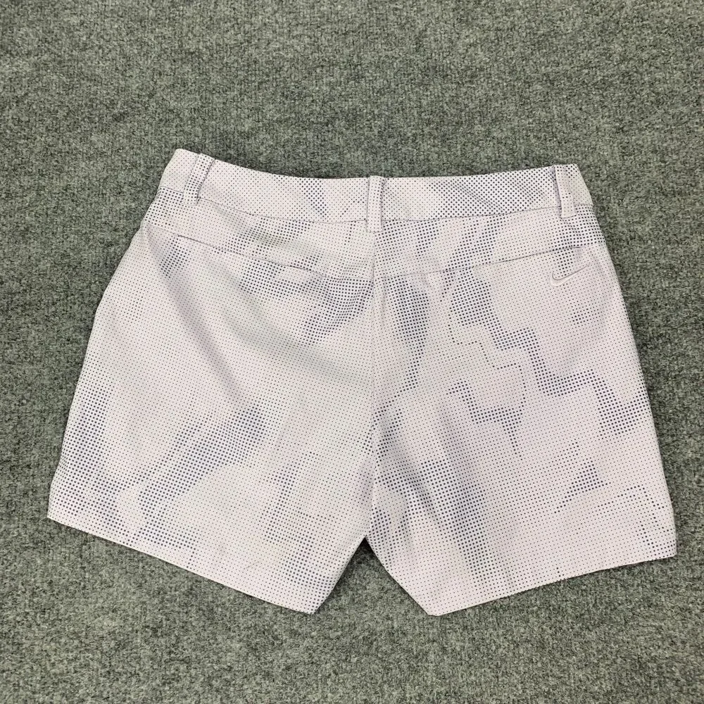 Nike Shorts Womens 4 Purple Dri Fit Dot Print Performance Flex Zip Fly Pockets